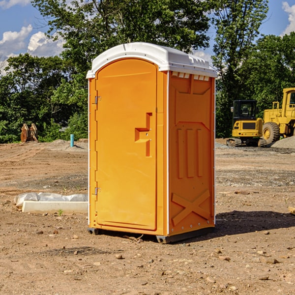 can i customize the exterior of the portable restrooms with my event logo or branding in Throop New York